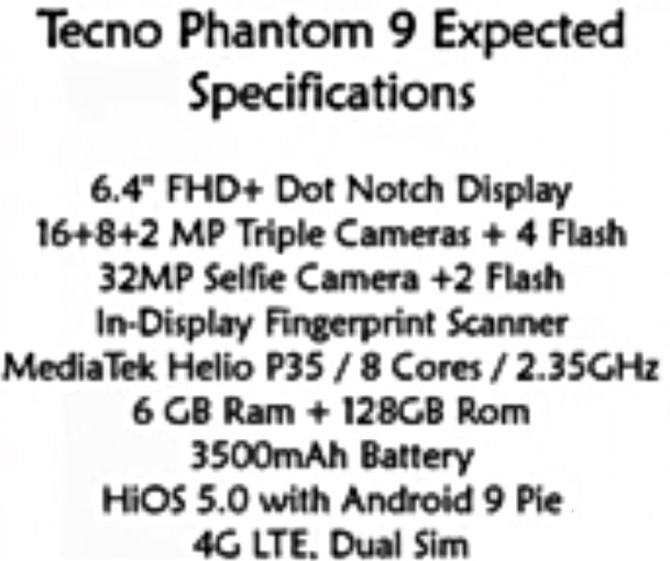  Tecno Phantom 9