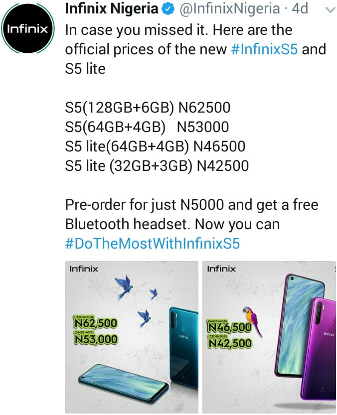 Infinix S5