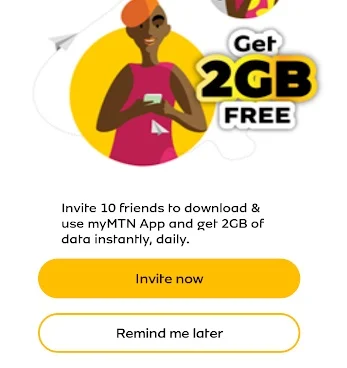 Get 2GB free data on MTN