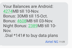 Airtel Data and Airtime Bonus