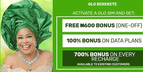 Migrate to Glo berekete 100% bonus